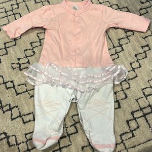 Baby Aspen 0-6 months ballet Footie PJs
